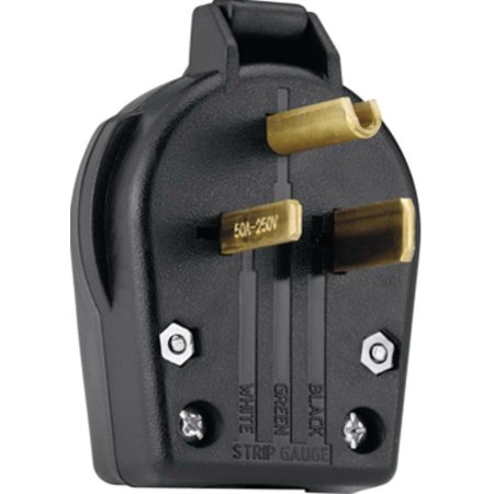 EATON WIRING DEVICES Plug 3Wire Ground Angle Black S42-SP